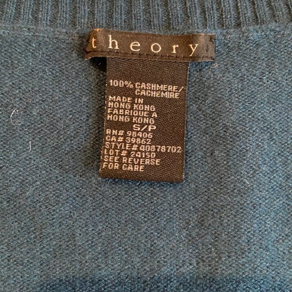 ✨💙Theory Blue 100% Cashmere Sweater💙✨ - Picture 5 of 6